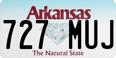 AR license plate 727MUJ