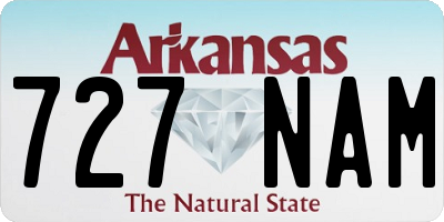 AR license plate 727NAM