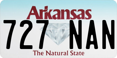 AR license plate 727NAN