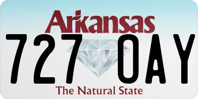 AR license plate 727OAY