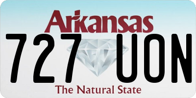 AR license plate 727UON