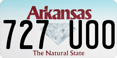AR license plate 727UOO