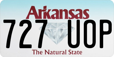 AR license plate 727UOP