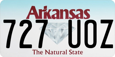 AR license plate 727UOZ