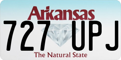 AR license plate 727UPJ