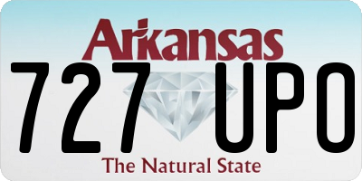 AR license plate 727UPO