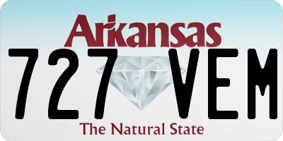 AR license plate 727VEM