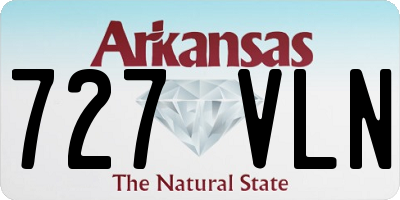 AR license plate 727VLN