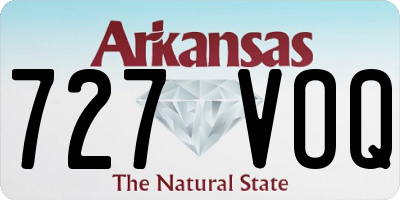 AR license plate 727VOQ