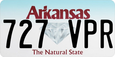 AR license plate 727VPR