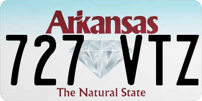 AR license plate 727VTZ