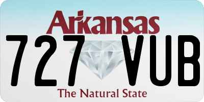 AR license plate 727VUB