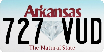 AR license plate 727VUD