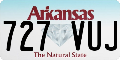 AR license plate 727VUJ