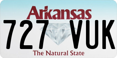 AR license plate 727VUK
