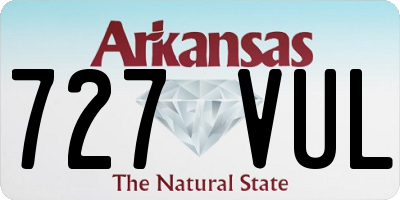 AR license plate 727VUL