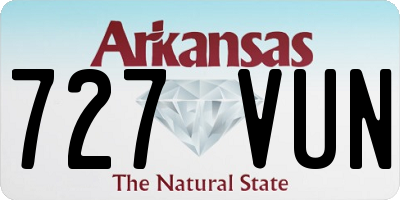AR license plate 727VUN