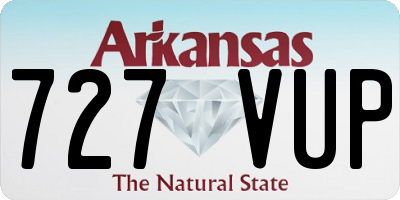 AR license plate 727VUP