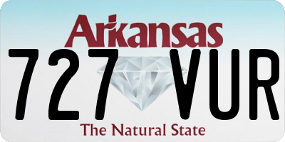 AR license plate 727VUR