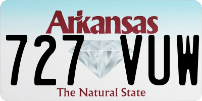 AR license plate 727VUW