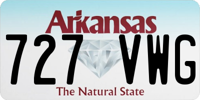 AR license plate 727VWG