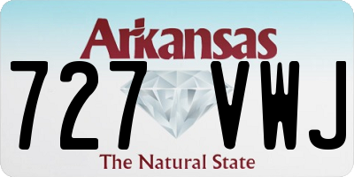 AR license plate 727VWJ