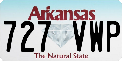 AR license plate 727VWP