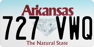 AR license plate 727VWQ