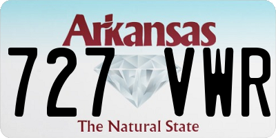 AR license plate 727VWR