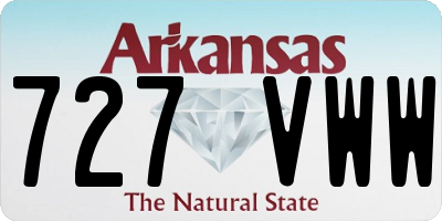 AR license plate 727VWW
