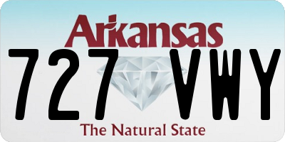 AR license plate 727VWY