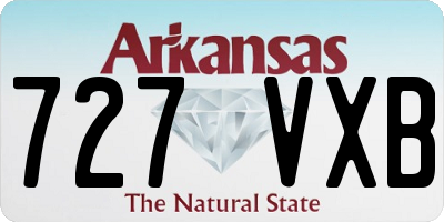 AR license plate 727VXB