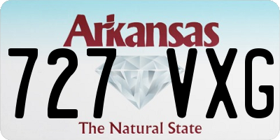AR license plate 727VXG