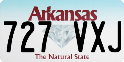 AR license plate 727VXJ