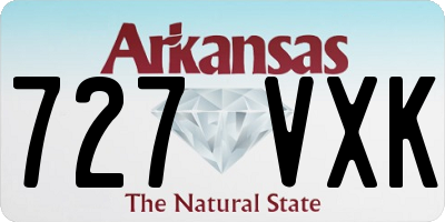 AR license plate 727VXK