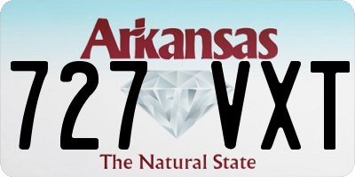 AR license plate 727VXT