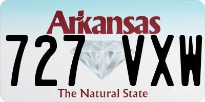 AR license plate 727VXW