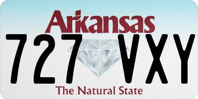 AR license plate 727VXY