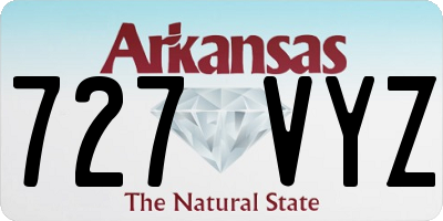 AR license plate 727VYZ