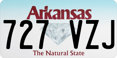 AR license plate 727VZJ
