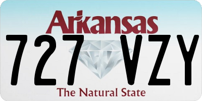 AR license plate 727VZY