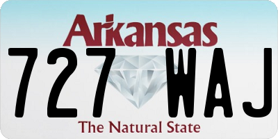 AR license plate 727WAJ