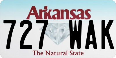 AR license plate 727WAK