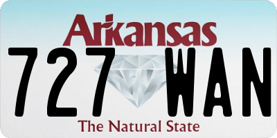 AR license plate 727WAN