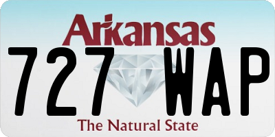 AR license plate 727WAP