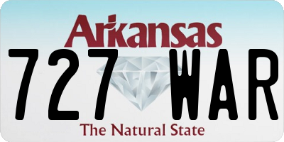 AR license plate 727WAR