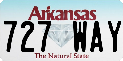 AR license plate 727WAY
