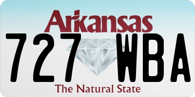 AR license plate 727WBA