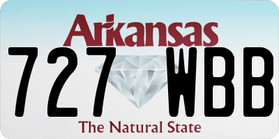 AR license plate 727WBB