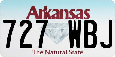 AR license plate 727WBJ